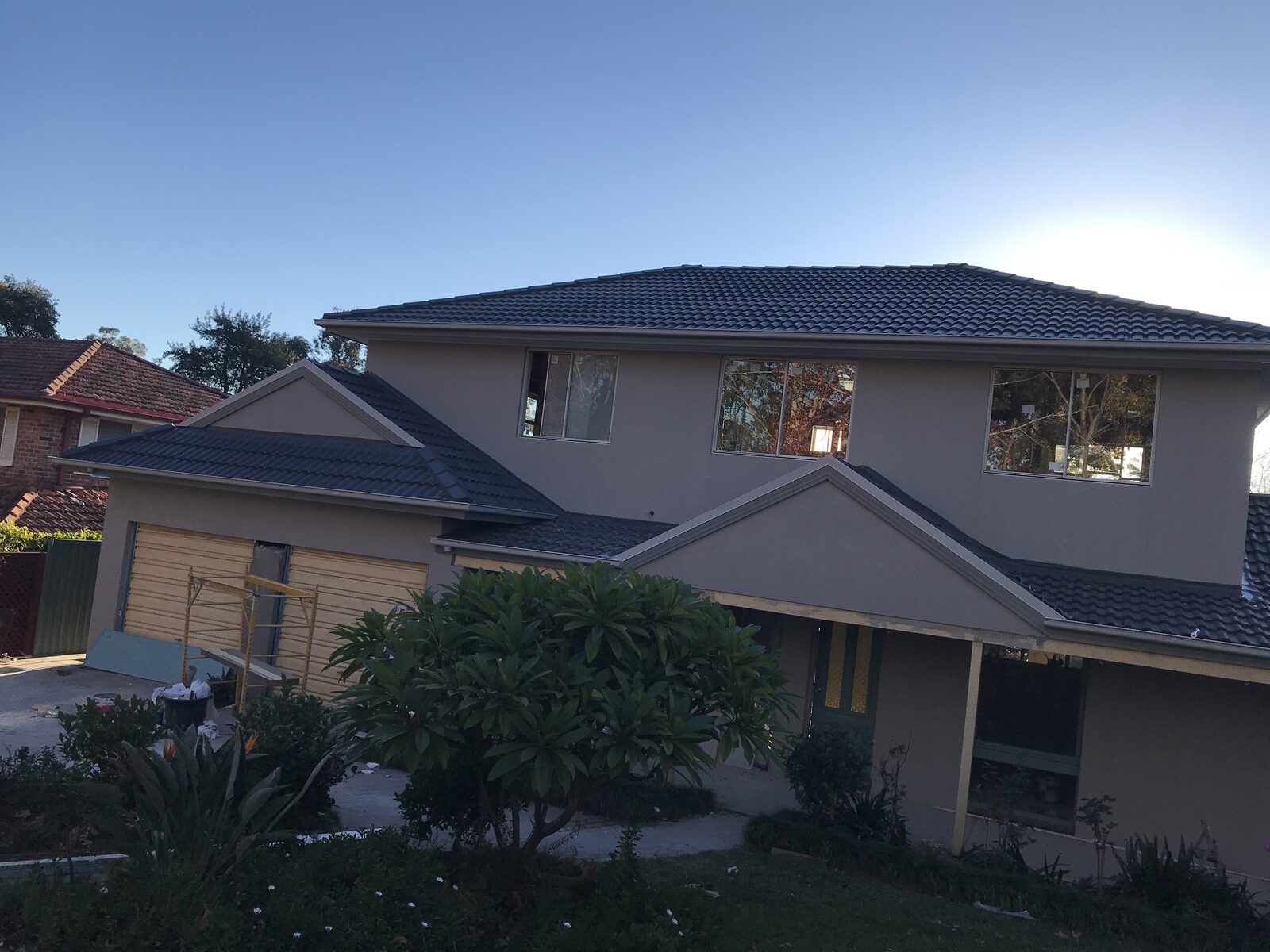 The completed two-storey Cherrybrook home — a full second storey added over the original single-storey house